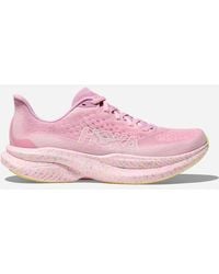 Hoka One One - Mach 6 Chaussures pour Femme en Pink Twilight/Lemonade Taille 37 1/3 | Route - Lyst