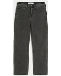 Hollister - Washed Black Logo Graphic Baggy Jeans - Lyst