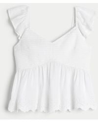 Hollister - Easy Smocked Babydoll Top - Lyst