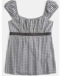 Hollister - Easy Satin Tie Babydoll Top - Lyst