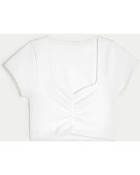 Hollister - Gilly Hicks Ribbed Seamless Fabric Cinched Top - Lyst