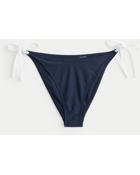 Hollister - Logo Side-tie Cheeky Bikini Bottom - Lyst