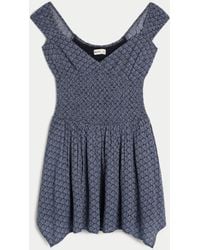Hollister - Schulterfreies Minikleid mit asymmetrischem Saum - Lyst