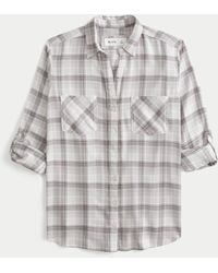 Hollister - Oversize-Flanellhemd - Lyst