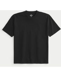 Hollister - Schweres kastiges T-Shirt mit Rundhalsausschnitt - Lyst