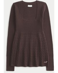 Hollister - Long-sleeve Square-neck Babydoll - Lyst