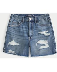Hollister - Ultra-High-Rise Jeans-Shorts im Stil der 90er in mittlerer Waschung, 13 cm - Lyst