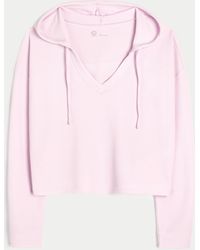 Hollister - Gilly Hicks Waffle V-neck Hoodie - Lyst