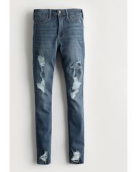 Hollister High Rise Jeans-Leggings mit innovativem Stretch - Blau