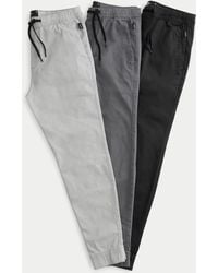 Hollister - Skinny Twill Jogger 3-pack - Lyst