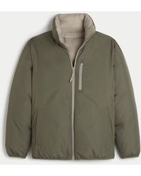 Hollister Ultimate Utility Puffer Jacket in Green for Men