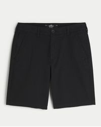 Hollister - Flat-Front Shorts aus Twill, 23 cm - Lyst