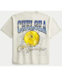 Hollister - Boxy Chelsea Fc Graphic Tee - Lyst