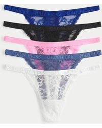 Hollister - Gilly Hicks Tanga mit Spitze, 5er-Pack - Lyst