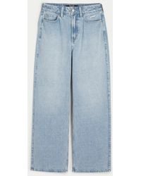 Hollister - Ultra High-rise Light Wash Baggy Jeans - Lyst