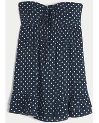 Hollister - Strapless Babydoll Mini Dress - Lyst