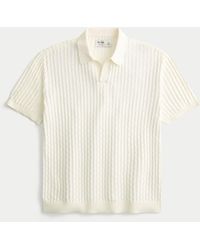 Hollister - Boxy Short-sleeve Sweater Polo - Lyst