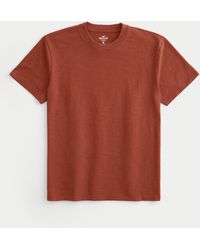 Hollister - Relaxed Cotton Slub Crew T-shirt - Lyst