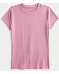 Hollister - Seamless Fabric Crew Baby Tee - Lyst