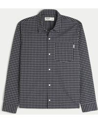 Hollister - Boxy Poplin Button Front Shirt - Lyst