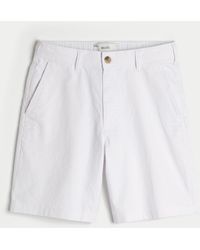 Hollister - At-the-knee Linen-blend Flex-waist Shorts - Lyst