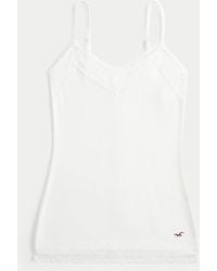 Hollister - Lace Trim Layering Cami - Lyst