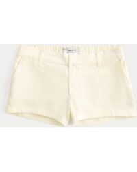 Hollister - Low-rise Linen-blend Shortie Shorts - Lyst