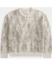 Hollister - Boxy Pattern Crew Sweater - Lyst