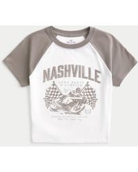 Hollister - Nashville Graphic Baby Tee - Lyst