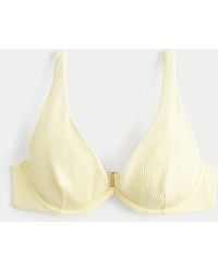 Hollister - High Apex Ribbed Underwire Bikini Top - Lyst