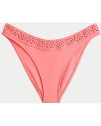 Hollister - Crochet-style Trim Cheeky Bikini Bottom - Lyst
