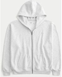 Hollister - Terry Logo Zip-up Hoodie - Lyst