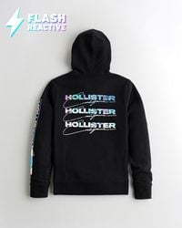 hollister checkerboard graphic hoodie