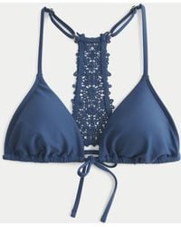 Hollister - Crochet-style Back Triangle Bikini Top - Lyst