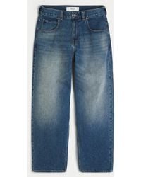 Hollister - Medium Wash Eagle Graphic Skater Baggy Jeans - Lyst