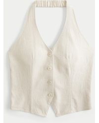 Hollister - Linen-blend Halter Vest - Lyst