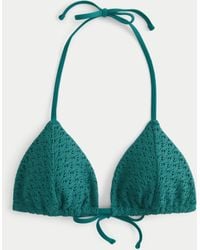 Hollister - Crochet-style Triangle Bikini Top - Lyst