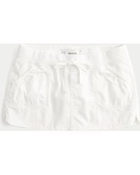 Hollister - Hollister Remi Ultra Low-rise Poplin Micro Mini Skort - Lyst