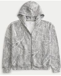 Hollister - Boxy Camo Zip-up Hoodie - Lyst
