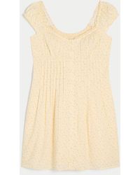 Hollister - Cap Sleeve Button Front Mini Dress - Lyst