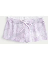 Hollister - Camo Fleece Mini Shorts - Lyst