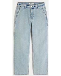 Hollister - Light Wash Baggy Painter Jeans - Lyst