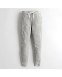 hollister high rise twill joggers