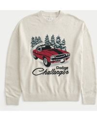 Hollister - Boxy Dodge Challenger Graphic Crew Sweater - Lyst