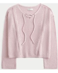 Hollister - Stitchy V-neck Sweater - Lyst