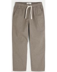 Hollister - Linen-blend Loose Pull-on Pants - Lyst