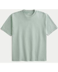 Hollister - Boxy Heavyweight Washed Crew T-shirt - Lyst
