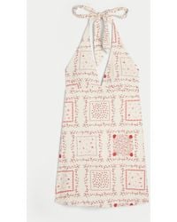 Hollister - Open Back Linen-blend Halter Dress - Lyst
