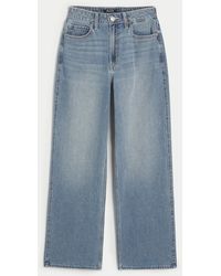 Hollister - Ultra High-rise Medium Wash Baggy Jeans - Lyst