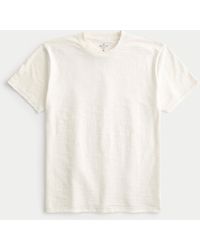 Hollister - Lässiges T-Shirt aus Baumwoll-Flammengarn mit Rundhalsausschnitt - Lyst